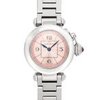 カルティエ Cartier ミスパシャ W3140008 ピンク文字盤 レディース腕時計 クォーツ SS 27mm 中古 誕生日 プレゼント