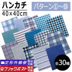 在庫処分品 ハンカチ 綿100% シンプル いろんな柄 40×40cm 薄手 100円均一 【パターン1〜15】