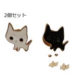  чёрный кошка белый кошка значок 2 шт. комплект булавка z2cmX2.4cm кошка кошка симпатичный застежка bachi модный украшение person способ применения установка person baji бабочка сцепление украшения значок 