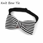  бабочка галстук bow Thai вязаный галстук полоса черный X белый 11.5cmX5cm формальный костюмированная игра .. person свадьба 