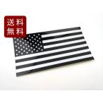 アメリカ国旗 星条旗 ブラック 防水シール ステッカー PVC 11.5cmx6.3cm 送料無料