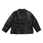 ショッピングCROW 大きいサイズ DAKU CROWライダースジャケット 3L 4L 5L 6L ブラック ラッピング可