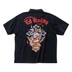 大きいサイズ Ed Hardy 鹿の子プリント半袖ポロシャツ 3L 4L 5L 6L 8L ラッピング可