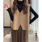 ニットベスト ニットジレ 重ね着 秋冬服
