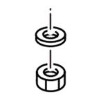 [A-4567] гайка ( левый правый комплект ) туалет детали [A-4567]