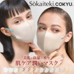 不織布マスク 立体マスク ヒアルロン酸配合 香り付き 20枚入り 3Dマスク マスク ジャストフィットタイプ ふつうサイズ 保湿 SOKAITEKI COKYU