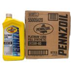 PENNZOIL　ペンゾイル　プラチナム　ユーロ　5W-40　A3/B3/B4　SP　1QT（946ml）6本