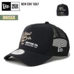 ニューエラ ゴルフ キャップ 帽子 NEW ERA GOLF 9FORTY A-Frame トラッカー ナイロンタッサー NEW ERA NEW YORK,USA EST. 1920  Nylon Tussah