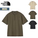 ノースフェイス Tシャツ ショートスリーブハニカムヘンリー メンズ THE NORTH FACE S/S Honeycomb Henry 半袖 トップス ワッフル ボタン 軽量 ドライ ロゴ刺繍
