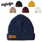 ショッピングビーニー アンファッジ ニット帽 unfudge KNIT CAP ニットキャップ ビーニーロゴ スノーボード スノボ スキー アウトドア 薄手 カジュアル ワンポイント 二つ折り