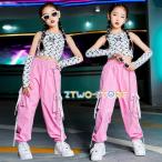  танцевальный костюм Kids Корея розовый tops брюки выставить Jazz Dance Cheer танцевальный костюм девушки тренировка надеты презентация отвечающий .. модный 