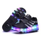  ролик обувь ролик skate 2 колесо Kids / для взрослых светится USB зарядка детский Junior для мужчин и женщин ролик спортивные туфли спортивная обувь день рождения подарок 