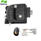 ショッピングロック カーロック  RVドアロックキーレスエントリードアロックラッチ65フィート盗難防止ロック、統合キーパッド付き1コントローラー2トラベルトレーラー用メカニカルキ