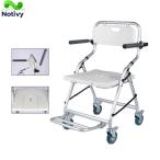 折りたたみ 入浴用車いす 介護 シャワーチェア ブレ一キ付き U型シート 軽量 お風呂椅子 キャスター付 背もたれ バスチェア 軽量 滑り止め 防水 トイレ 在宅 高