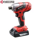 インパクトドライバー 18V 充電式 本体 京セラ リチウムイオン 電池パック2個付 LEDライト付 ネジ締め 緩め 電動ドライバー BID-1805