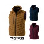 TS DESIGN 軽量 防寒 ベスト 綿テイスト S~6L かんたん刺繍申し込み TSDESIGN 3528 ティーエスデザイン tsデザイン 作業服 作業着 防寒着 防寒服