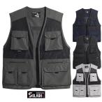 SLASH 吸汗速乾 マルチポケット メッシュベスト 春夏 S〜5L シンメン 06514 作業服 作業着 春夏 フィッシング