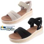スケッチャーズ SKECHERS SLIP-INS BOBS SUN RAY 114413 BLK TPE スリップインズ ボブス サン レイ ハンズフリー サンダル 厚底ソール シンプル レディース