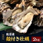 ますよね お中元 ギフト かき 牡蠣 カンカン焼き 電子レンジ調理OK 能登産 殻つき生牡蠣 2kg 18〜22粒前後 5〜8人前 缶/軍手/ナイフ付 BBQ 冷蔵配送 ※加熱用