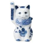 .. белый фарфор с синим рисунком манэки-нэко 4 размер рука длина ( правый )