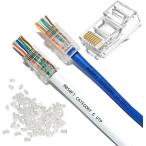 RJ45 коннектор CAT6 CAT5E CAT5 LAN кабель для проникать type LAN коннектор электропроводка простой modular штекер 8P8C 1000Mbps одиночный линия yoli линия соответствует лезвие позолоченный (45 шт. комплект )