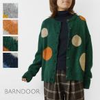 10%OFFクーポン SALE 40%OFF BARNDOOR バーンドア ドット ジャガードニット カーディガン (1191104M)レディース 秋 冬 長袖 羽織り 前開き 水玉 柄 北欧 暖か 温