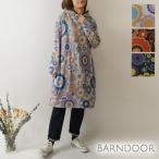 SALE 40%OFF BARNDOOR バーンドア 裏起毛 ニットソー パーカー チュニック (1191116g)レディース 秋 冬 北欧 花柄 フラワー 温か 暖か ワンピース ナチュラル 服
