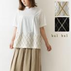 SALE 50%OFF bul bul バルバル (サンバレー sun valley)コットン リネン テンセル アーガイル 刺繍 タック プルオーバー ブラウス(bk4004220)レディース 春 夏