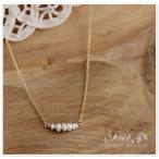 Yahoo! Yahoo!ショッピング(ヤフー ショッピング)10％OFFクーポン ネックレス レディース SAWA サワ 淡水パール 並び ネックレス 14k-n-12 ハンドメイド 手作り 作家 アクセサリー ナチュラル 母の日