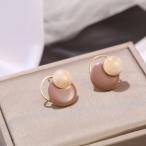 Yahoo! Yahoo!ショッピング(ヤフー ショッピング)ピアス レディース 大人 可愛い シンプル 小さめ 揺れる お洒落  両耳用 ピンク