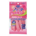 エステー/ファミリー やわらかフィット 天然ゴム 中厚手 ゴム手袋 掃除 洗濯 食器洗い用 Mサイズ ピンク