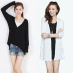 カーディガンマキシトップス長袖薄手...