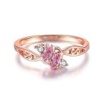 MIKAMU 指輪 レディース CZダイヤモンド 18金RGP 人気 細身 レディースかわいい リング 婚約指輪 結婚指輪 恋人 プレゼント