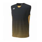 メール便発送可 ヨネックス YONEX メンズ ゲームシャツ(ノースリーブ) 10616-184 テニスウェア ブラック×ゴールド 特価