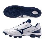 ミズノ MIZUNO　クッションレボダイア(野球／ソフトボール)　11GP252514　野球スパイク(ポイントスパイク)　ワイド幅(3E)　14：ホワイト×ネイビー
