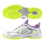  Mizuno MIZUNO бадминтон обувь ue-b Claw NEO3 FIT [ унисекс ] 71GA247212 2E Fit модель белый × lime 