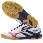  Mizuno ue-b Kaiser bruk8 WAVE KAISERBURG 8 81GA242004 настольный теннис обувь 04: белый × розовый × темно-синий 