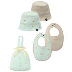  почтовая доставка отправка возможно The * North * лицо шляпа &amp; bib комплект ( baby ) NNB02610-WG двусторонний шляпа . нагрудник. комплект сумка ввод специальная цена 