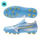 ミズノ　ミズノアルファ3 セレクト ジュニア / MIZUNO α III SELECT Jr　P1GB266525　サッカースパイク(子供用) ワイド(3E)　ユニティスカイブルー×ホワイト