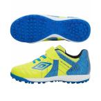 アンブロ UMBRO　子供用　アクセレイター SB JR WIDE　UF6SCST3J-YLBL　ジュニアサッカートレーニングシューズ(ワイド/幅広/ベルクロ)　イエロー×ブルー