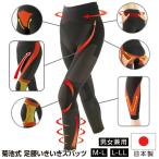 ショッピング楽天ファッション 菊池式 足腰いきいきスパッツ 日本製 スパッツ サポーター 膝 腰 テーピングスパッツ 男女兼用 M-L L-LL 深履き レギンス 黒 ブラック 足腰イキイキスパッツ