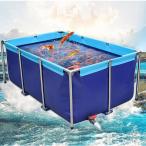 水槽セット プール 大型 フレームプール 屋外水槽 大型水槽 長方形プール 立体養魚池 ファミリープール 大きい水槽 空気入れ不要 キャンバスの魚のいる池 養殖用