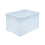 松本産業 折りたたみコンテナ 50L ホワイト / クリア ( 50IVC ) カードホルダー付き
