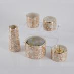 yu. цветок ( круг курильница ) керамика 5 позиций комплект золотистый, цвет шампанского 3.0 размер цветок высота 9.3 внизу диаметр 4.1 сверху диаметр 3.0 калибр 2.5cm