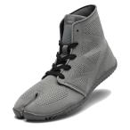 ショッピング足袋 スポーツジョグ２（グレー）地下足袋スニーカー（靴ひもタイプ）