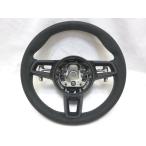 美品! アルカンターラ! 718 ケイマン GT4 ポルシェ 純正 ステアリング ハンドル パドル 991 95B 958 971 982 管理番号（W-5697）