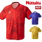 【メール便可】ニッタク 卓球ユニフォーム シャツ メンズ 男女兼用 NW2223 ブライトバモスシャツ 吸汗速乾 ストレッチ