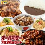 (メーカー希望小売価格17150円→6899円)(牛焼肉旨塩味,豚生姜焼と牛めしバーガーおまけ) 松屋焼肉オールスター×プレミアム牛めし×オリジナルカレー30食 牛丼