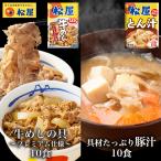 (メーカー希望小売価格10000円→5280円!) 松屋 豚汁&プレミアム仕様牛めし20食セット (豚汁×10 プレミアム仕様牛めし×10) 豚汁 とん汁 味噌汁 みそ汁 非常食