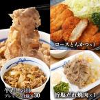 (メーカー希望小売価格14400円→6499円) 牛丼 牛丼の具 牛焼肉旨塩だれと松のやロースかつおまけ 松屋 牛めしの具(プレミアム仕様) ３０個 牛丼の具 牛丼 肉